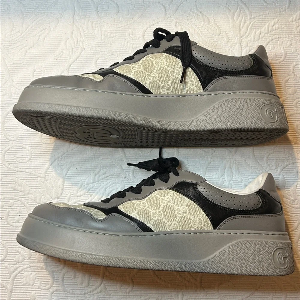 Gucci Men’s GG Supreme Chunky Sneakers. 13. Nearly NEW Black/Gray/Tan Color Way